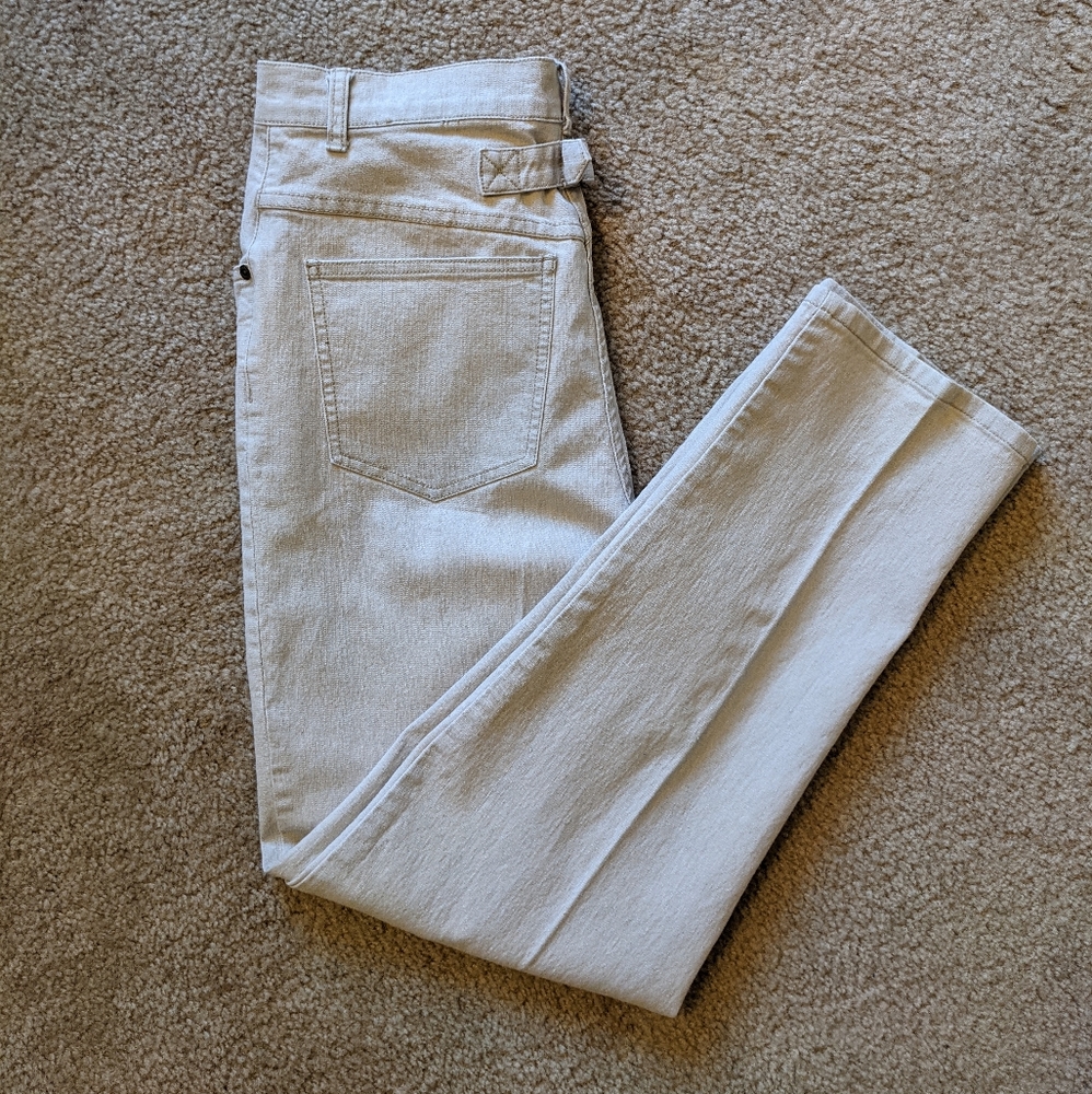 Cream Denim Pants